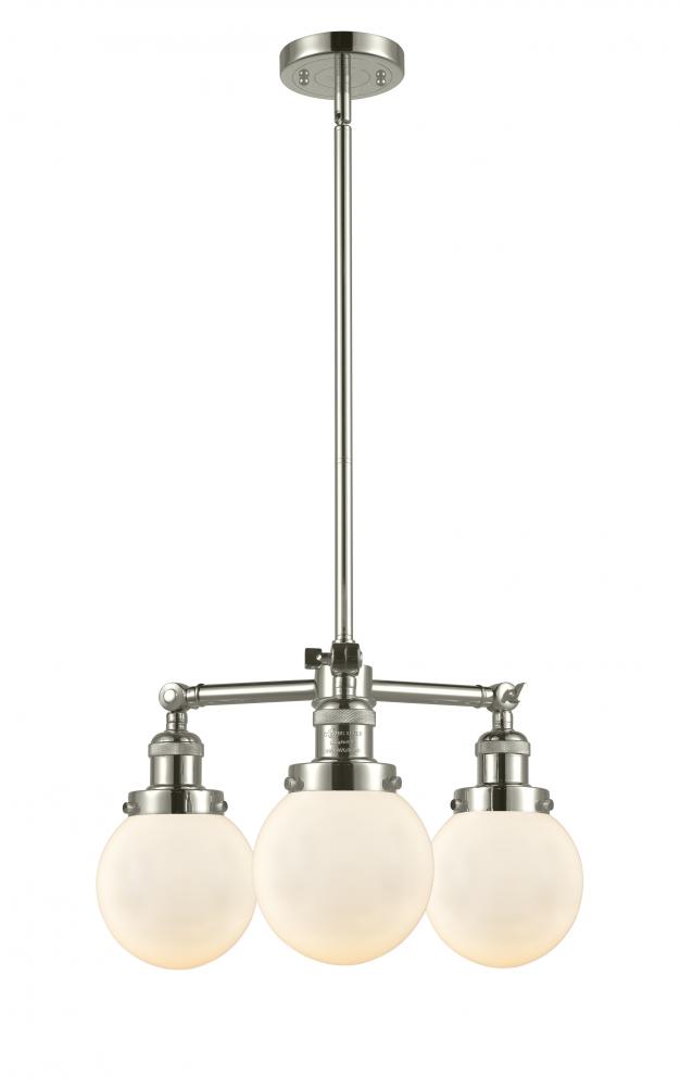 Beacon - 3 Light - 19 inch - Polished Nickel - Stem Hung - Chandelier