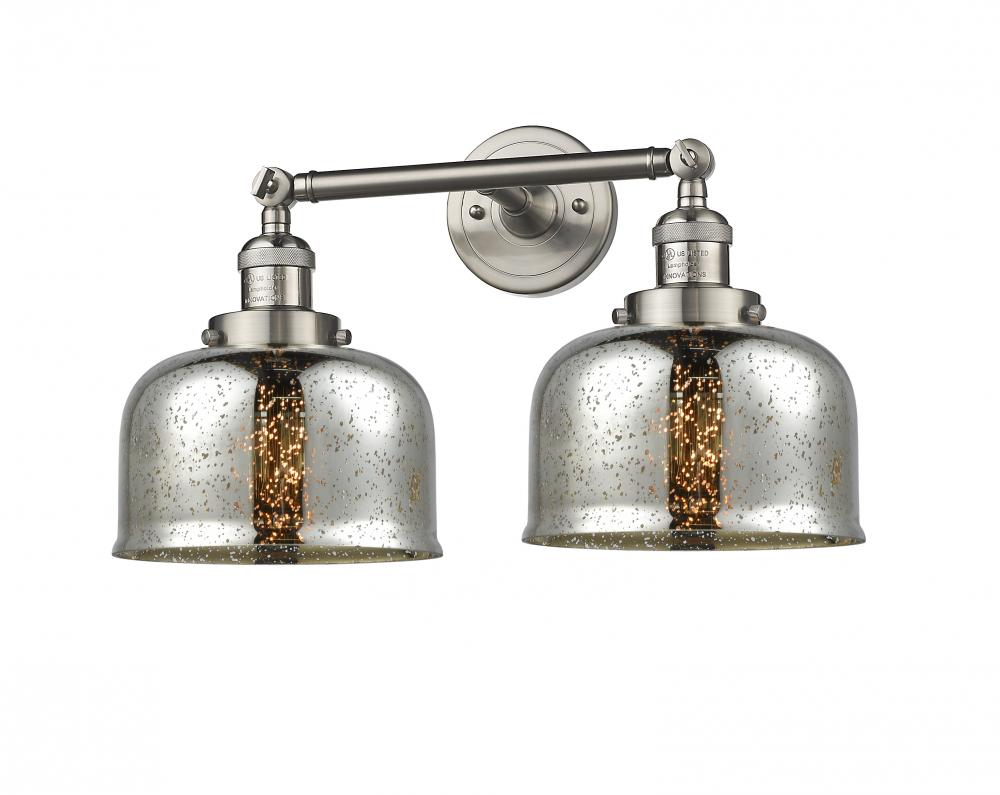 Bell - 2 Light - 19 inch - Brushed Satin Nickel - Bath Vanity Light