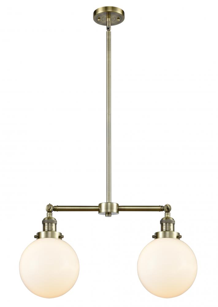 Beacon - 2 Light - 25 inch - Antique Brass - Stem Hung - Island Light