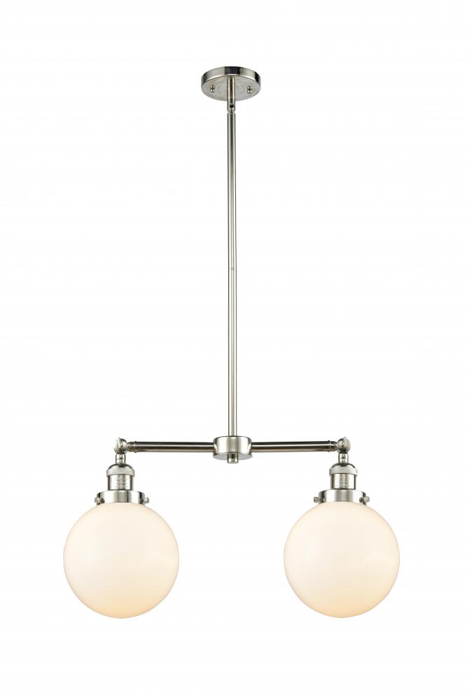 Beacon - 2 Light - 25 inch - Polished Nickel - Stem Hung - Island Light