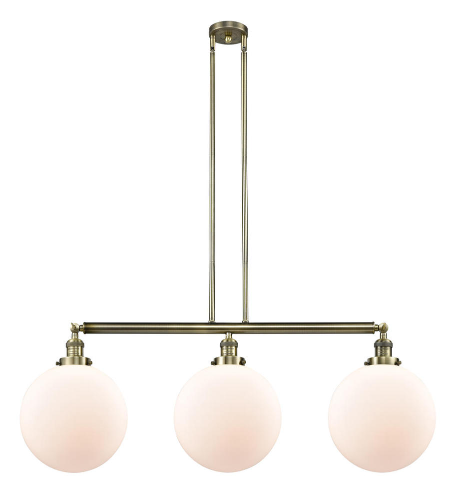 Beacon - 3 Light - 44 inch - Antique Brass - Stem Hung - Island Light