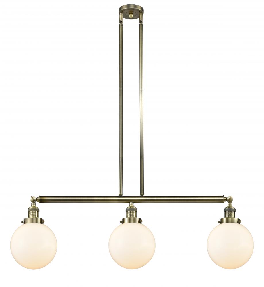 Beacon - 3 Light - 41 inch - Antique Brass - Stem Hung - Island Light