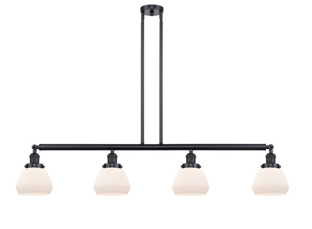 Fulton - 4 Light - 51 inch - Matte Black - Stem Hung - Island Light