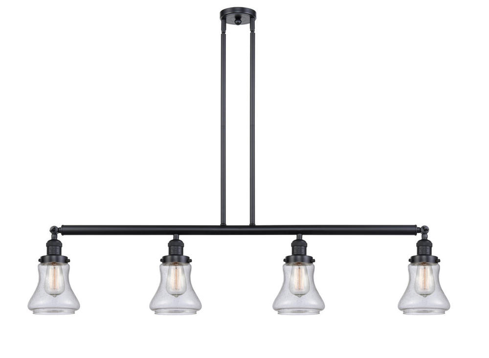 Bellmont - 4 Light - 51 inch - Matte Black - Stem Hung - Island Light