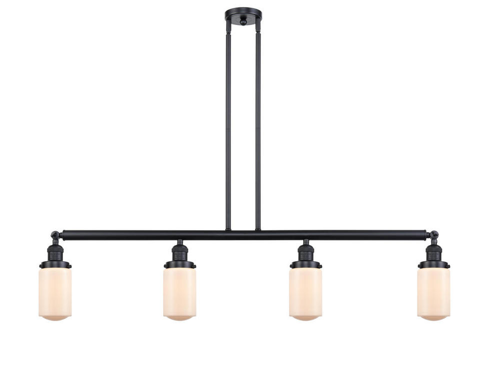 Dover - 4 Light - 49 inch - Matte Black - Stem Hung - Island Light