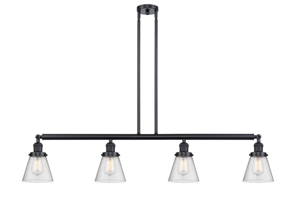 Cone - 4 Light - 51 inch - Matte Black - Stem Hung - Island Light