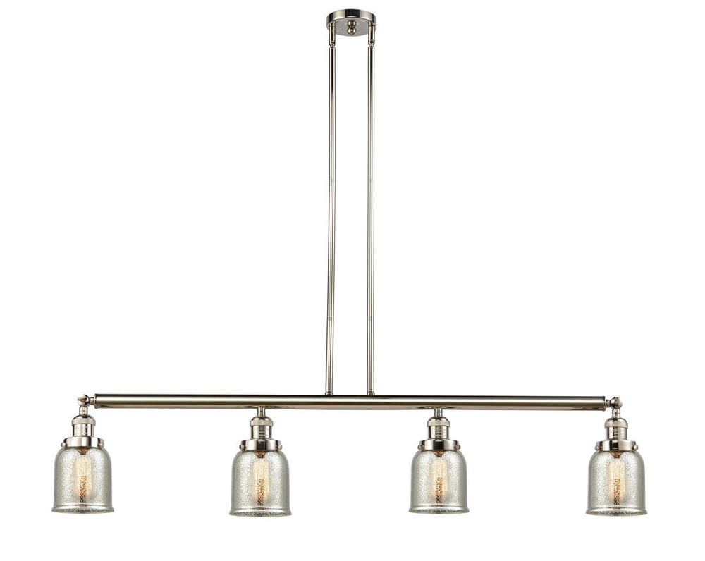 Bell - 4 Light - 50 inch - Polished Nickel - Stem Hung - Island Light