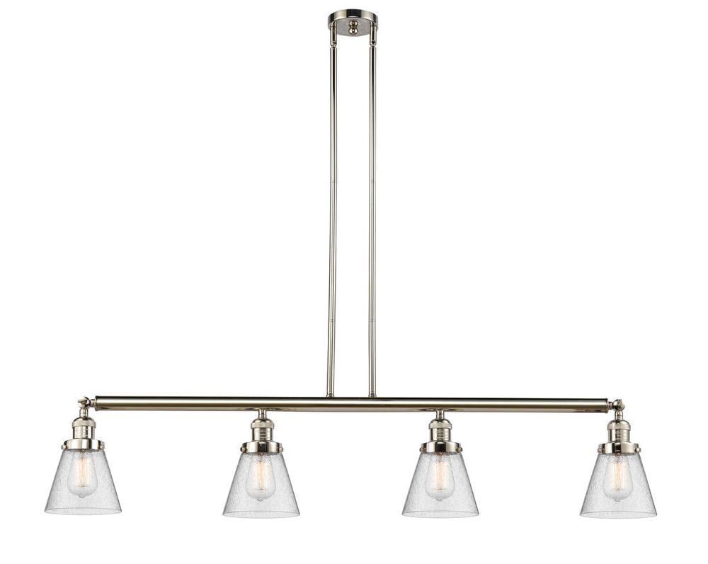 Cone - 4 Light - 51 inch - Polished Nickel - Stem Hung - Island Light