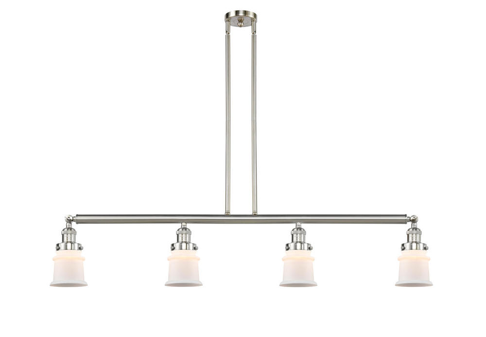 Canton - 4 Light - 51 inch - Brushed Satin Nickel - Stem Hung - Island Light