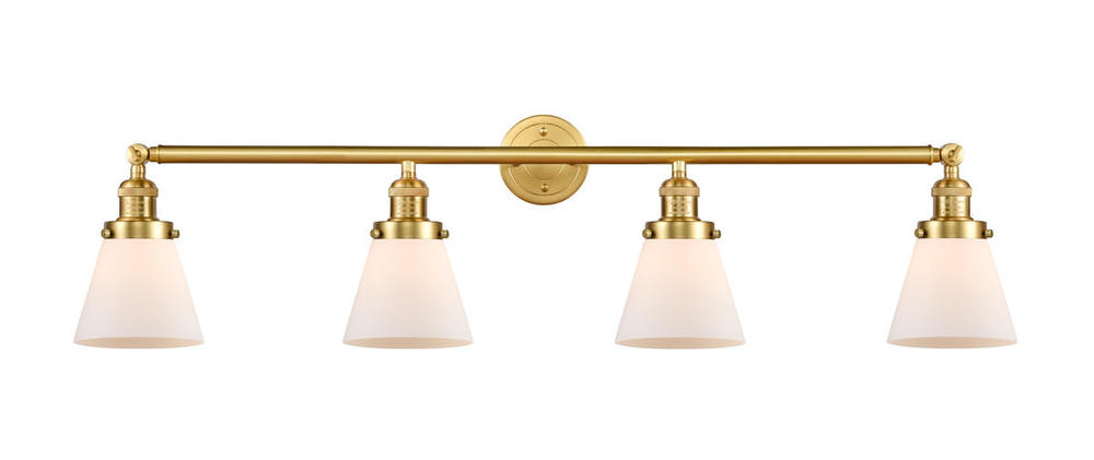 Cone - 4 Light - 42 inch - Satin Gold - Bath Vanity Light