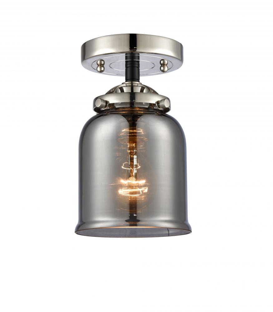 Bell - 1 Light - 5 inch - Black Polished Nickel - Semi-Flush Mount