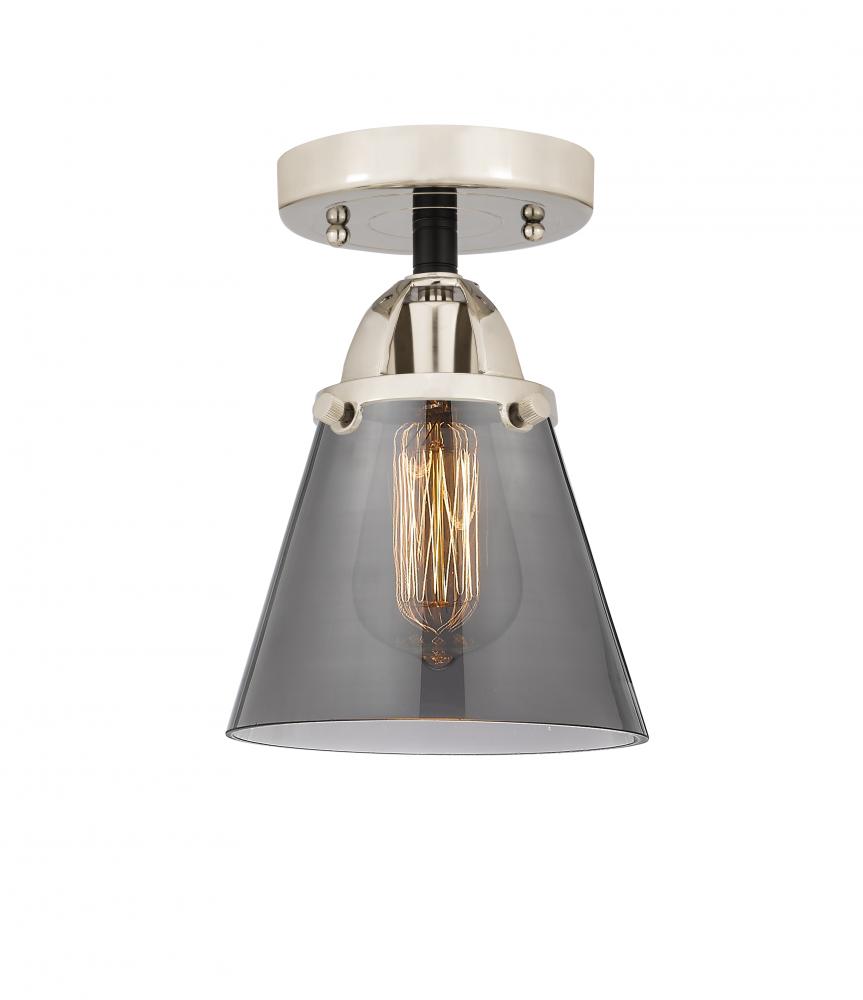 Cone - 1 Light - 6 inch - Black Polished Nickel - Semi-Flush Mount