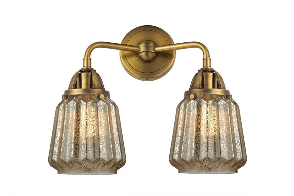 Chatham - 2 Light - 14 inch - Brushed Brass - Bath Vanity Light