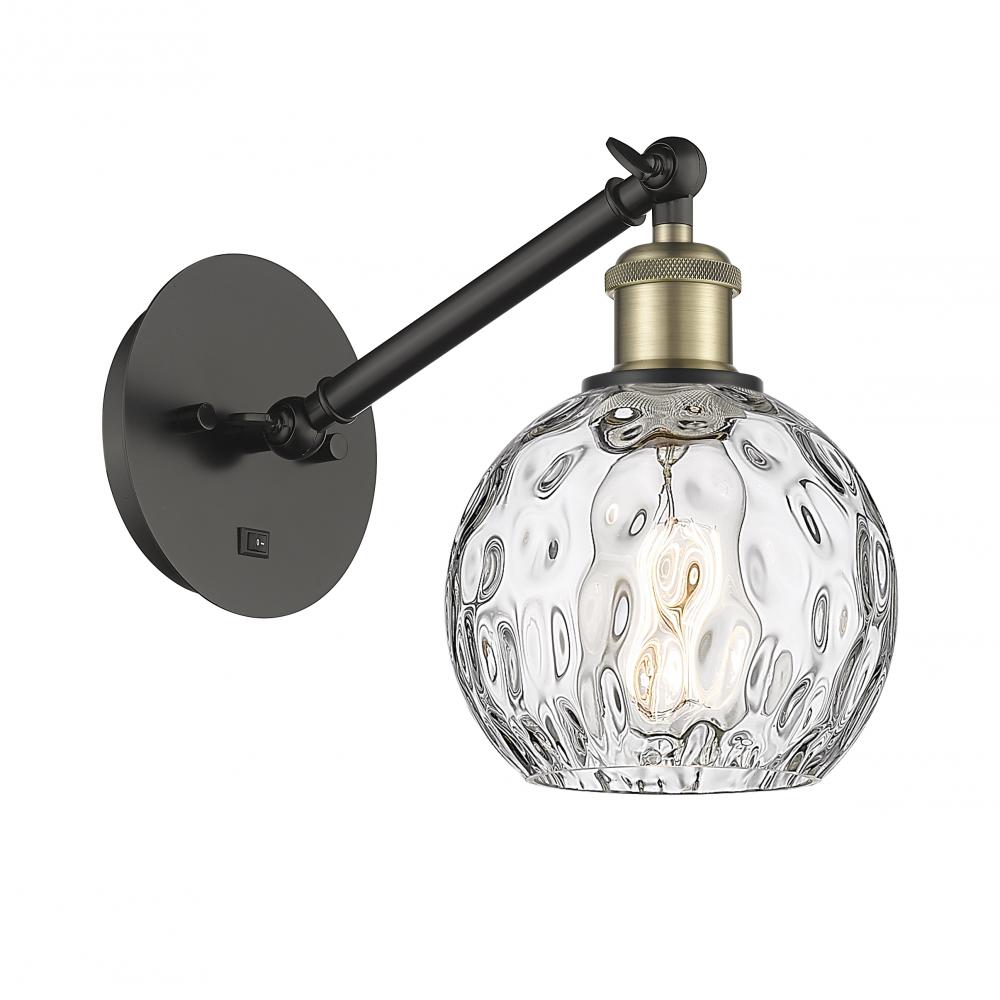 Athens Water Glass - 1 Light - 6 inch - Black Antique Brass - Sconce