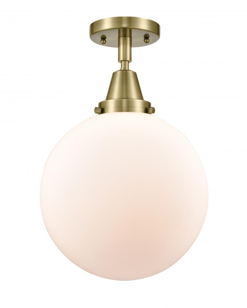 Beacon - 1 Light - 10 inch - Antique Brass - Flush Mount