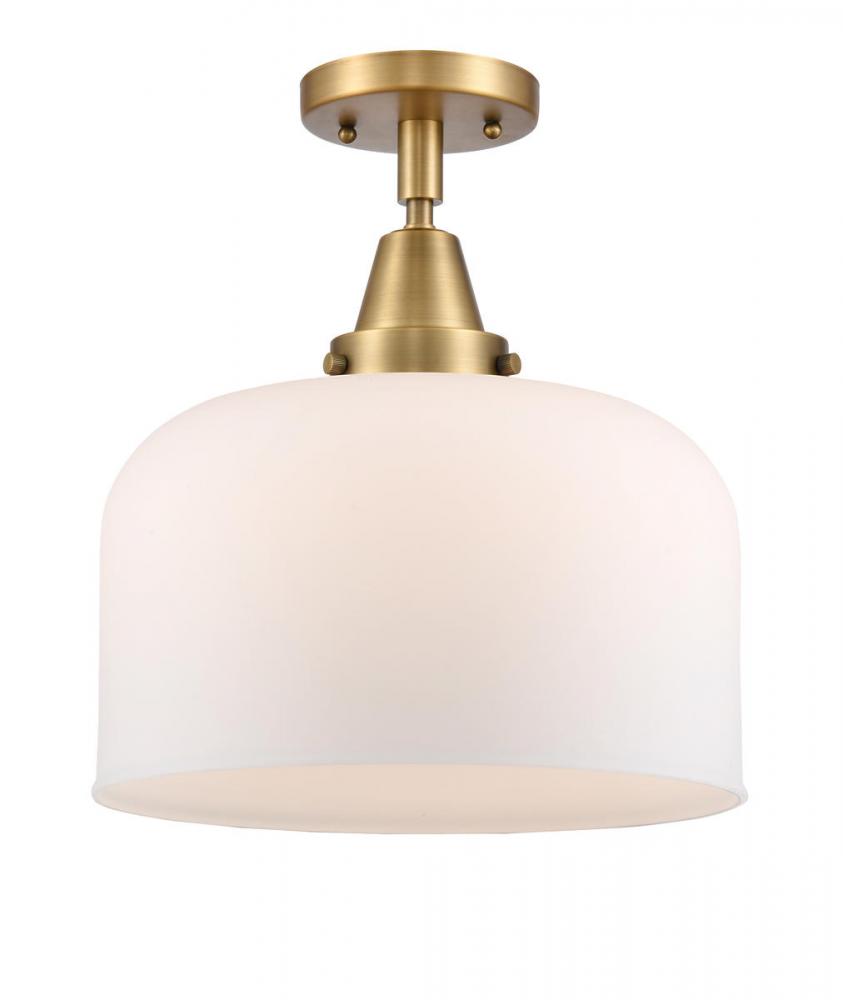 Bell - 1 Light - 12 inch - Brushed Brass - Flush Mount