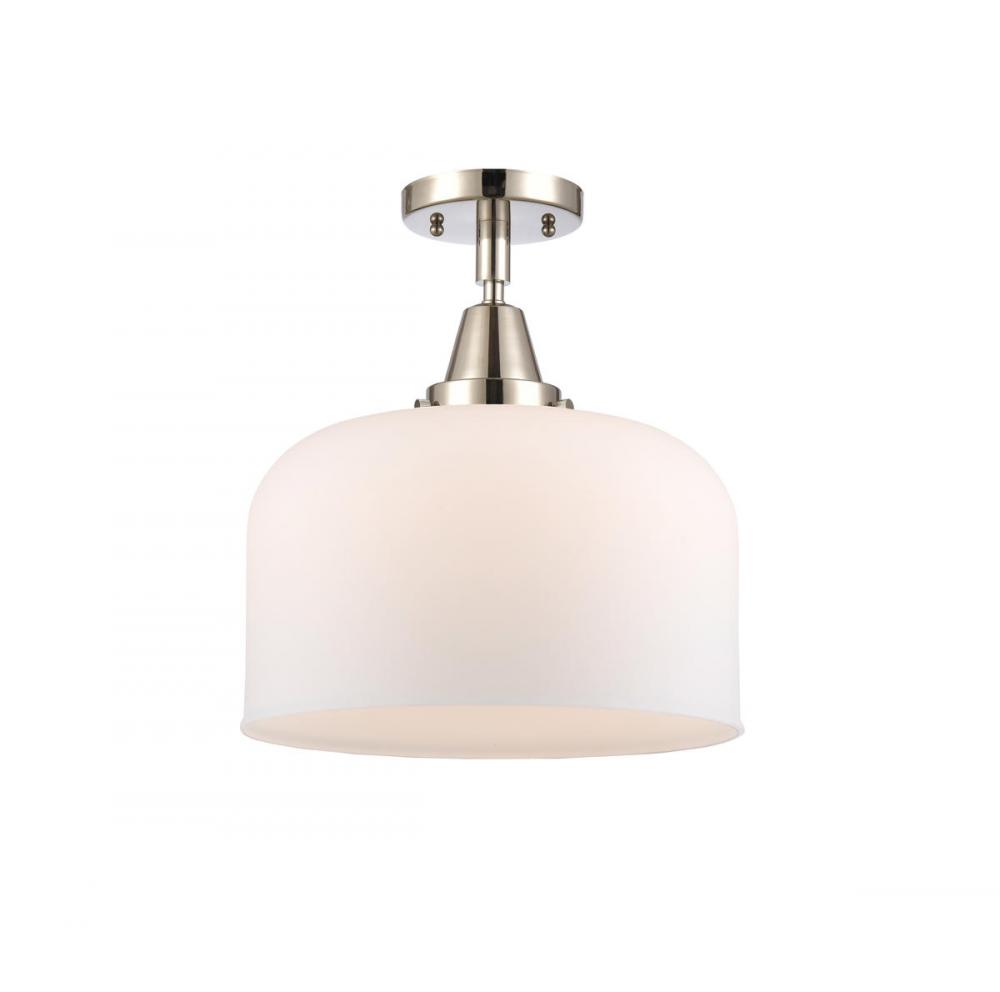 Bell - 1 Light - 12 inch - Polished Nickel - Flush Mount