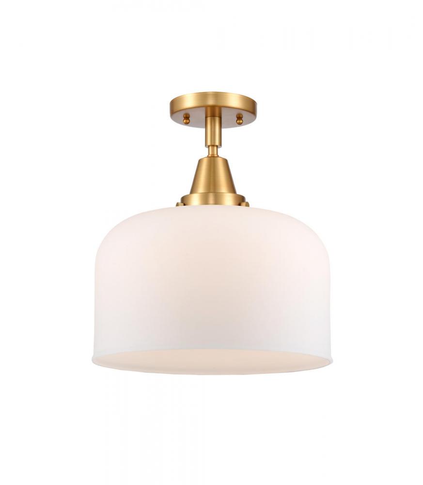 Bell - 1 Light - 12 inch - Satin Gold - Flush Mount