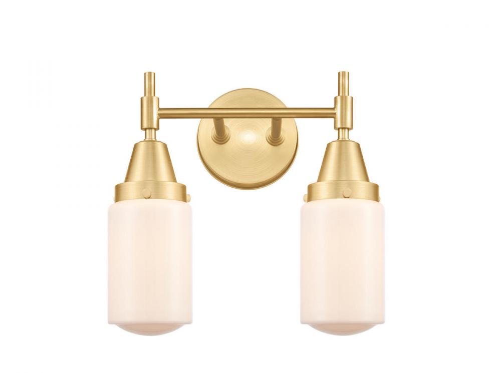 Dover - 2 Light - 14 inch - Satin Gold - Bath Vanity Light