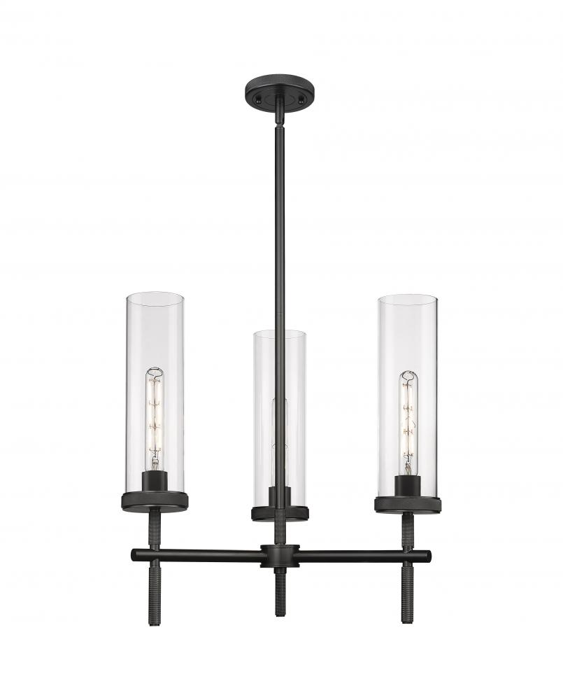 Lincoln - 3 Light - 21 inch - Matte Black - Pendant