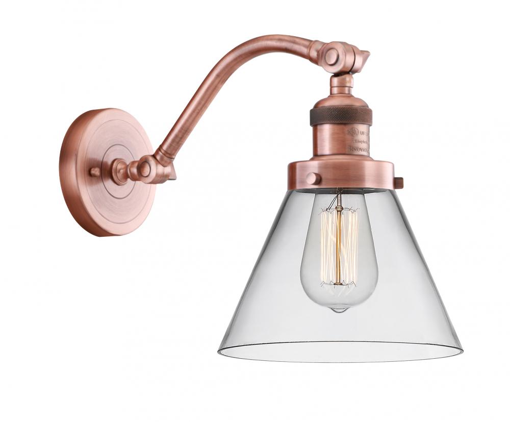 Cone - 1 Light - 8 inch - Antique Copper - Sconce