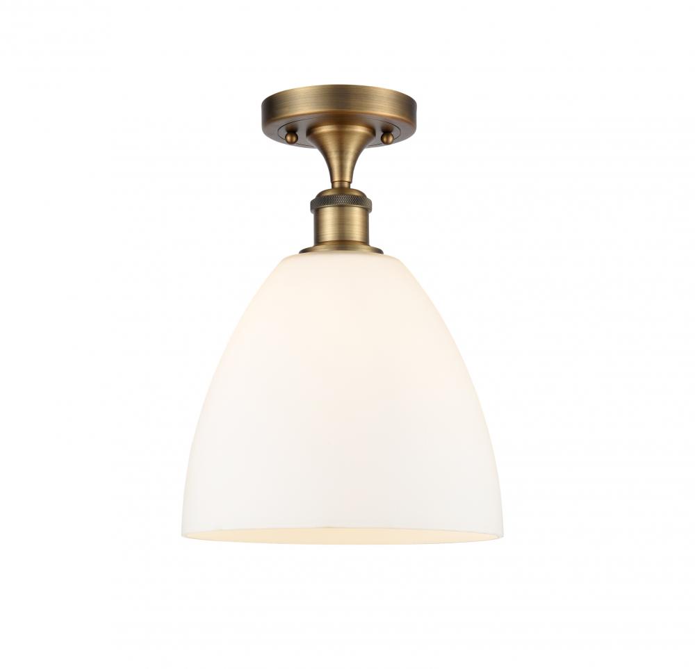 Bristol - 1 Light - 9 inch - Brushed Brass - Semi-Flush Mount