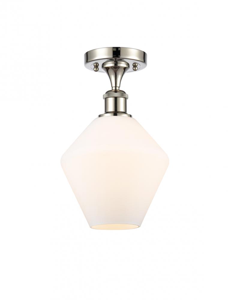 Cindyrella - 1 Light - 8 inch - Polished Nickel - Semi-Flush Mount