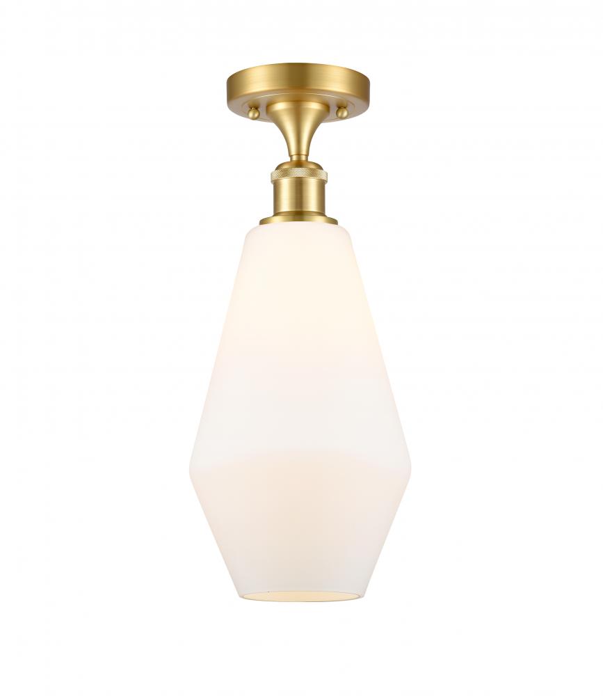 Cindyrella - 1 Light - 7 inch - Satin Gold - Semi-Flush Mount