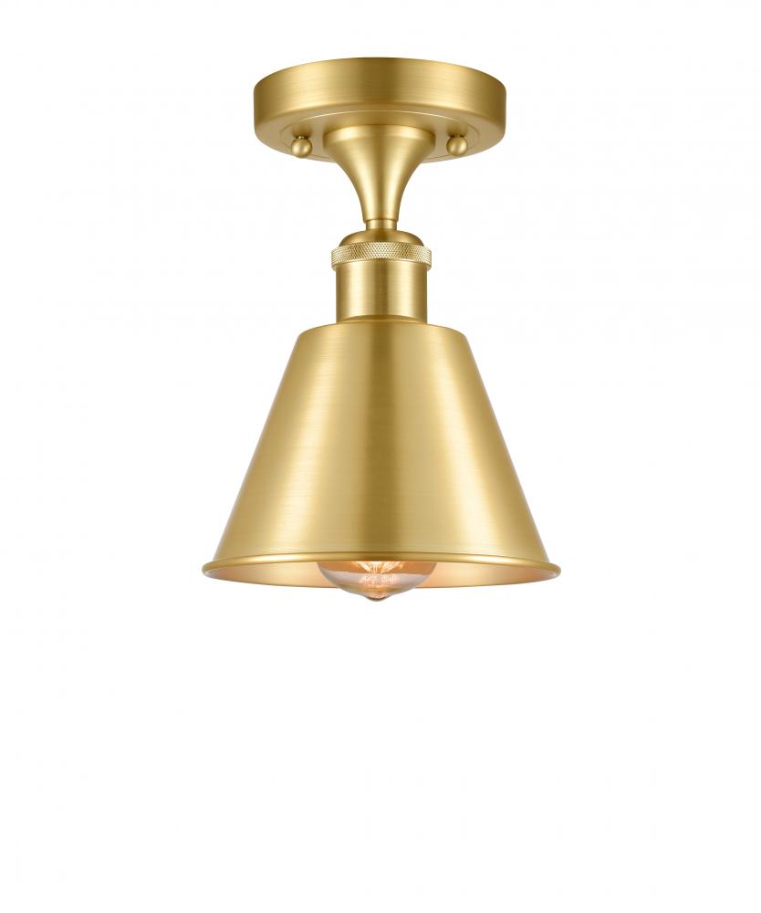 Smithfield - 1 Light - 7 inch - Satin Gold - Semi-Flush Mount