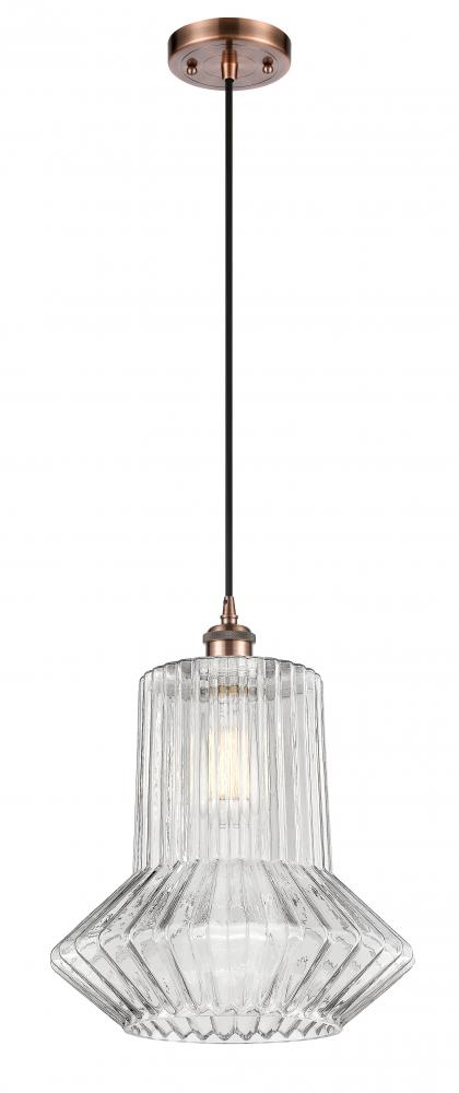 Springwater - 1 Light - 12 inch - Antique Copper - Cord hung - Mini Pendant