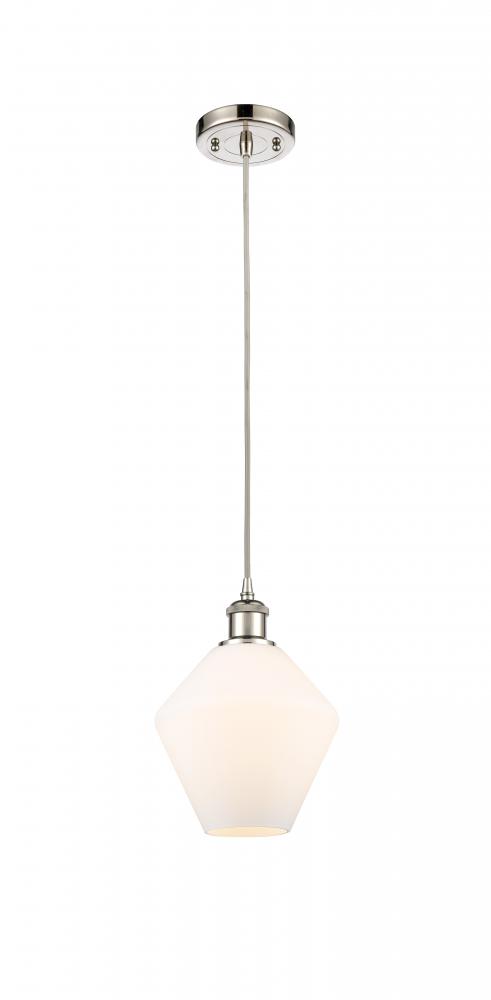 Cindyrella - 1 Light - 8 inch - Polished Nickel - Cord hung - Mini Pendant