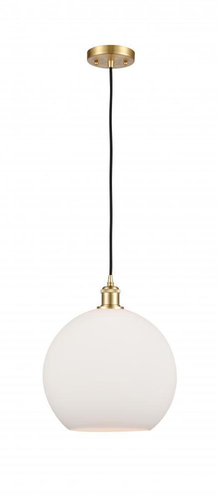 Athens - 1 Light - 12 inch - Satin Gold - Cord hung - Mini Pendant