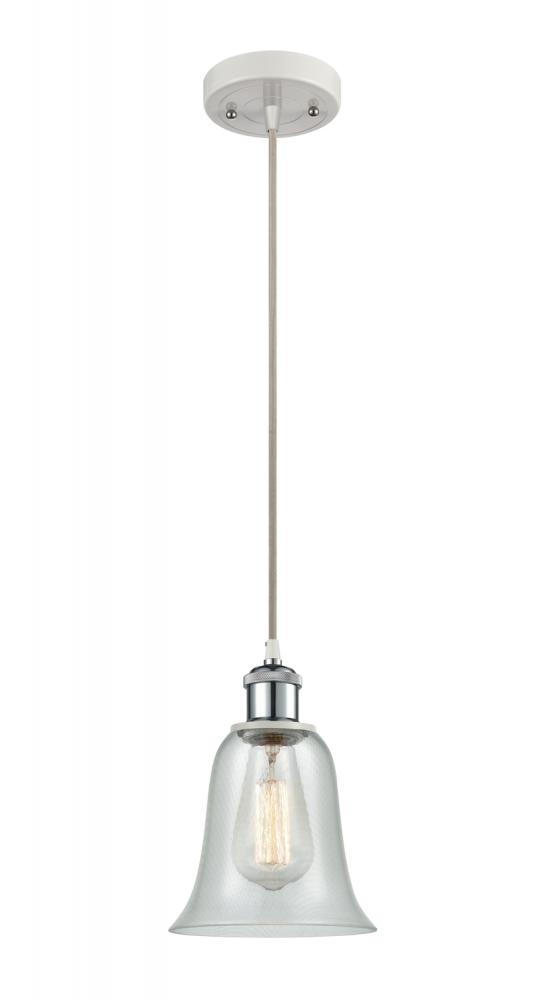 Hanover - 1 Light - 6 inch - White Polished Chrome - Cord hung - Mini Pendant