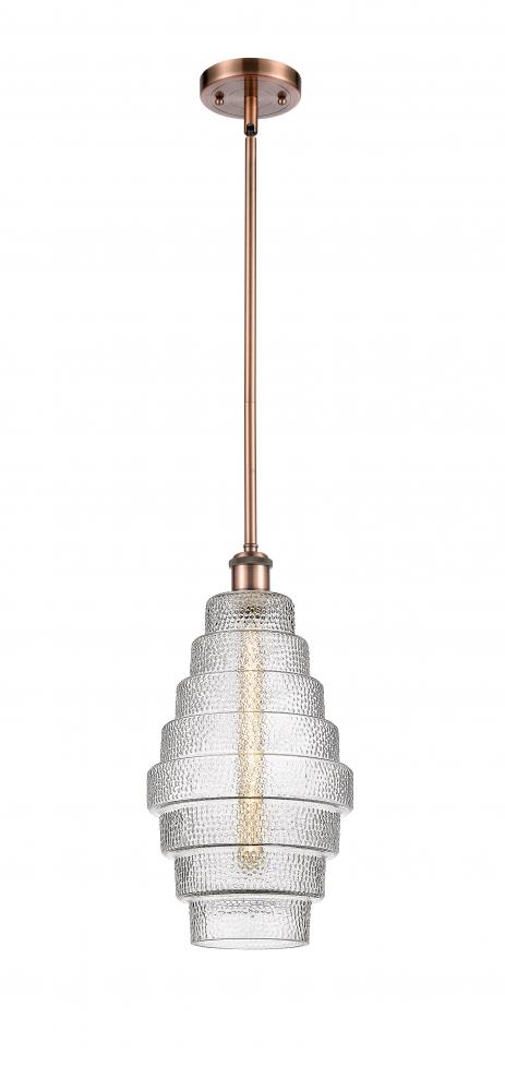 Cascade - 1 Light - 8 inch - Antique Copper - Mini Pendant