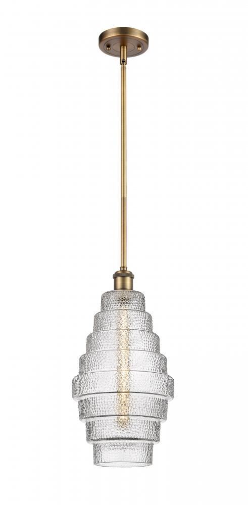 Cascade - 1 Light - 8 inch - Brushed Brass - Mini Pendant