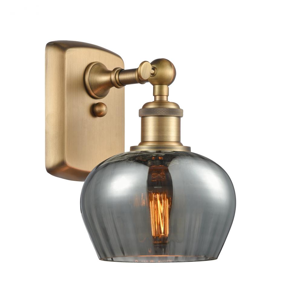 Fenton - 1 Light - 7 inch - Brushed Brass - Sconce