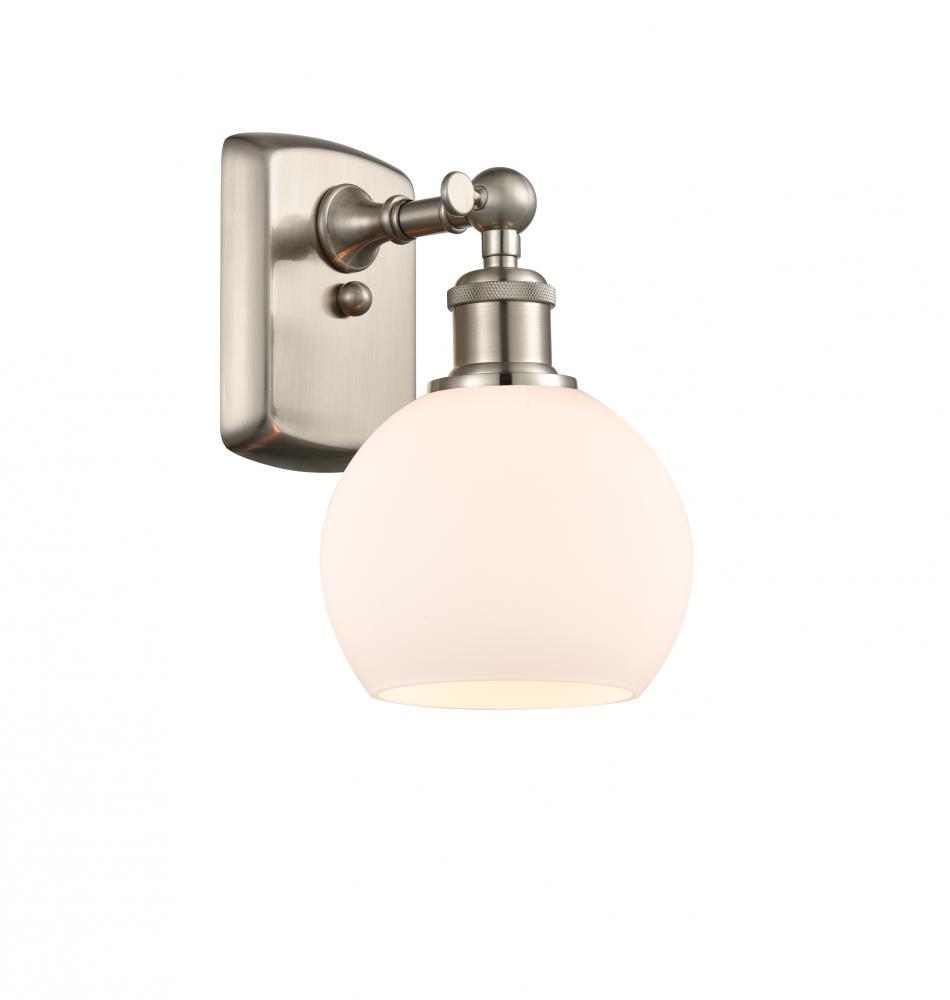 Athens - 1 Light - 6 inch - Brushed Satin Nickel - Sconce