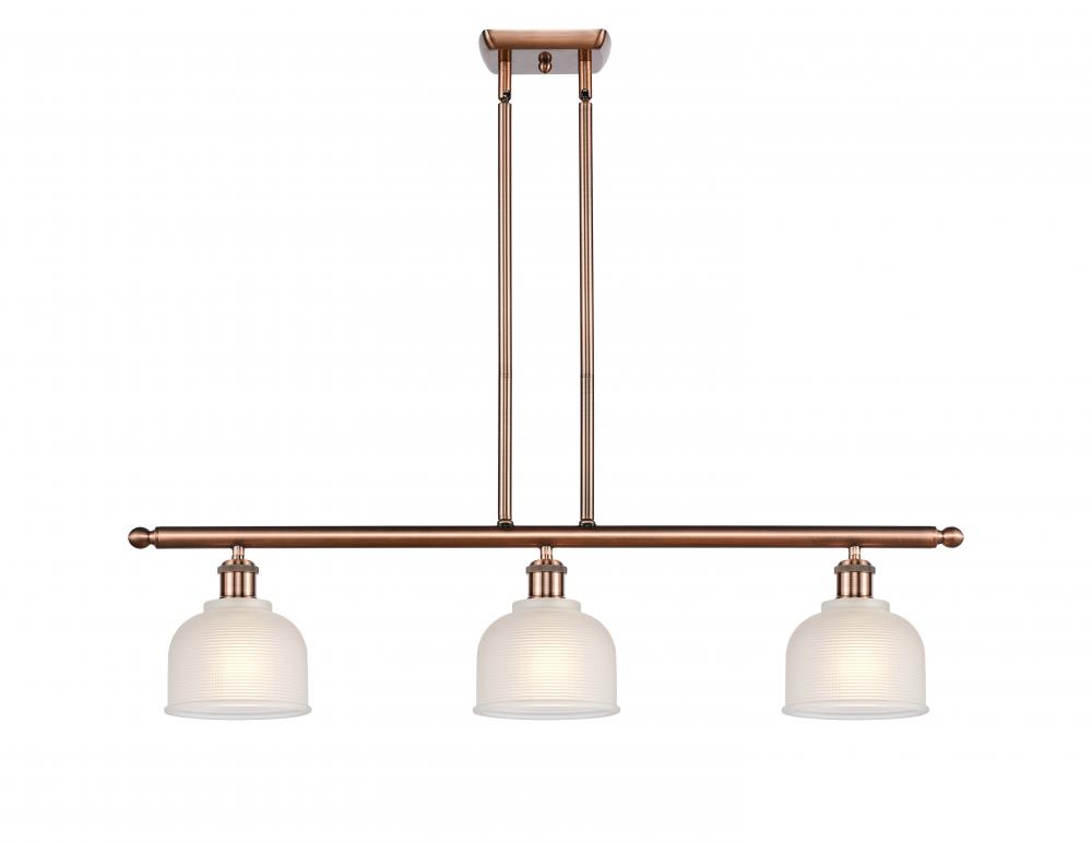 Dayton - 3 Light - 36 inch - Antique Copper - Cord hung - Island Light