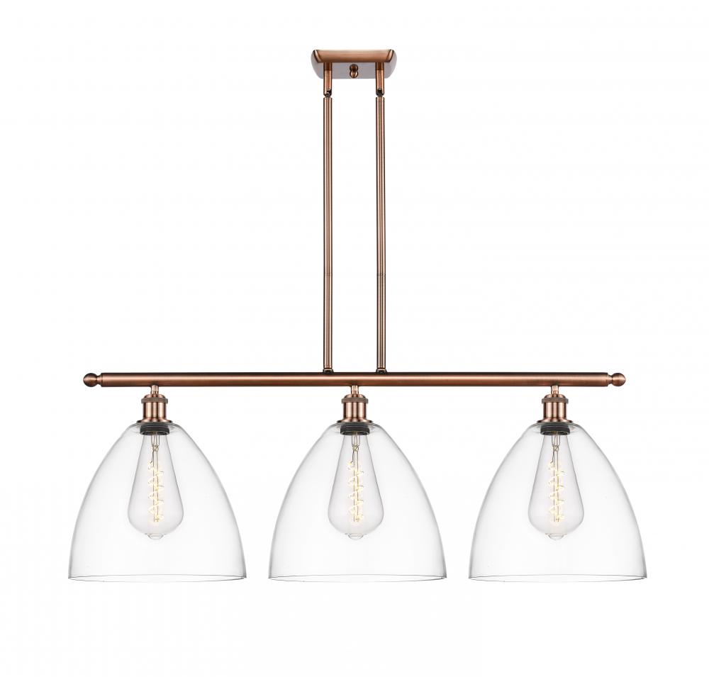 Bristol - 3 Light - 39 inch - Antique Copper - Cord hung - Island Light