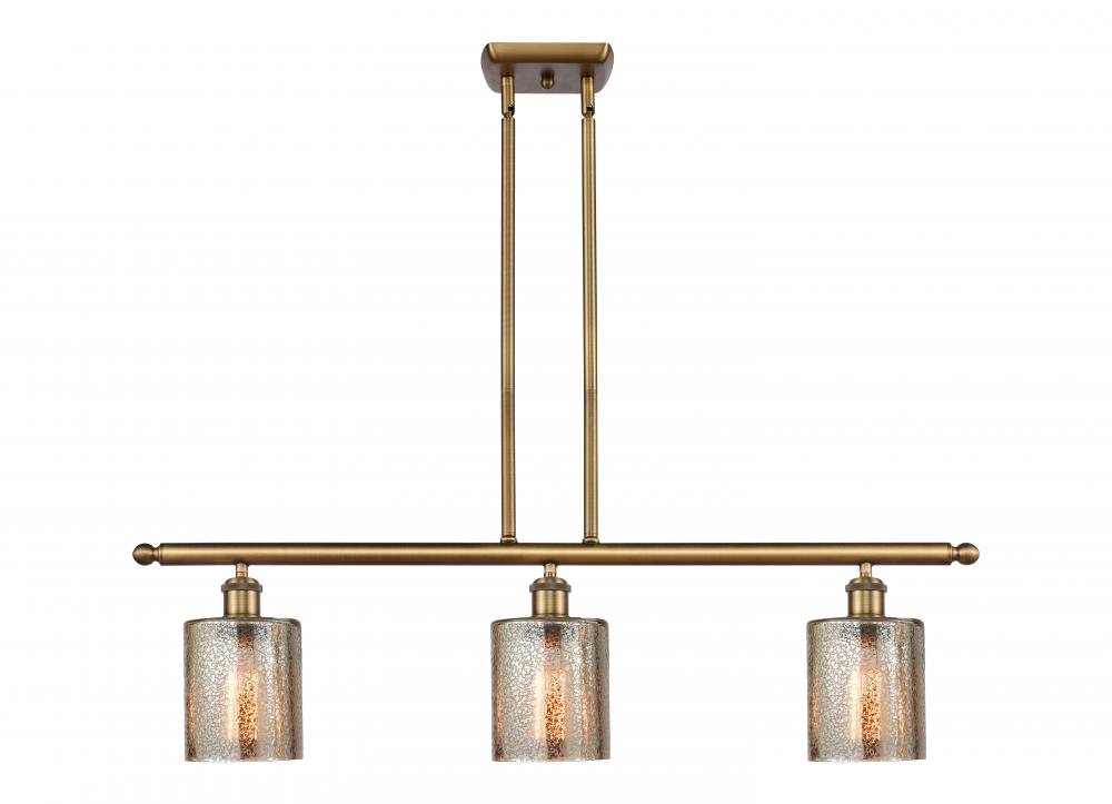 Cobbleskill - 3 Light - 36 inch - Brushed Brass - Cord hung - Island Light