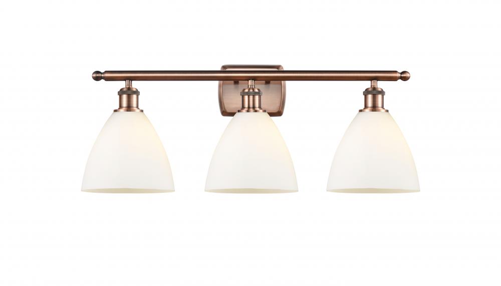 Bristol - 3 Light - 28 inch - Antique Copper - Bath Vanity Light