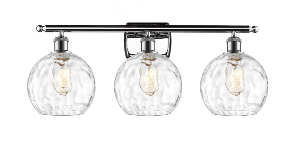 Athens Water Glass - 3 Light - 28 inch - Polished Chrome - Bath Vanity Light