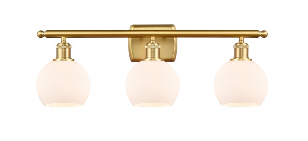 Athens - 3 Light - 26 inch - Satin Gold - Bath Vanity Light