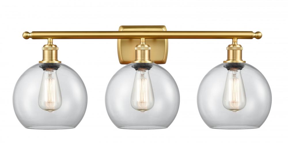 Athens - 3 Light - 28 inch - Satin Gold - Bath Vanity Light