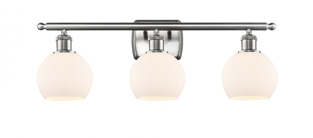 Athens - 3 Light - 26 inch - Brushed Satin Nickel - Bath Vanity Light