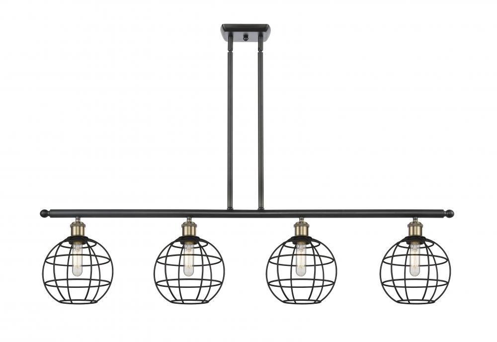 Lake Placid - 4 Light - 48 inch - Black Antique Brass - Stem Hung - Island Light