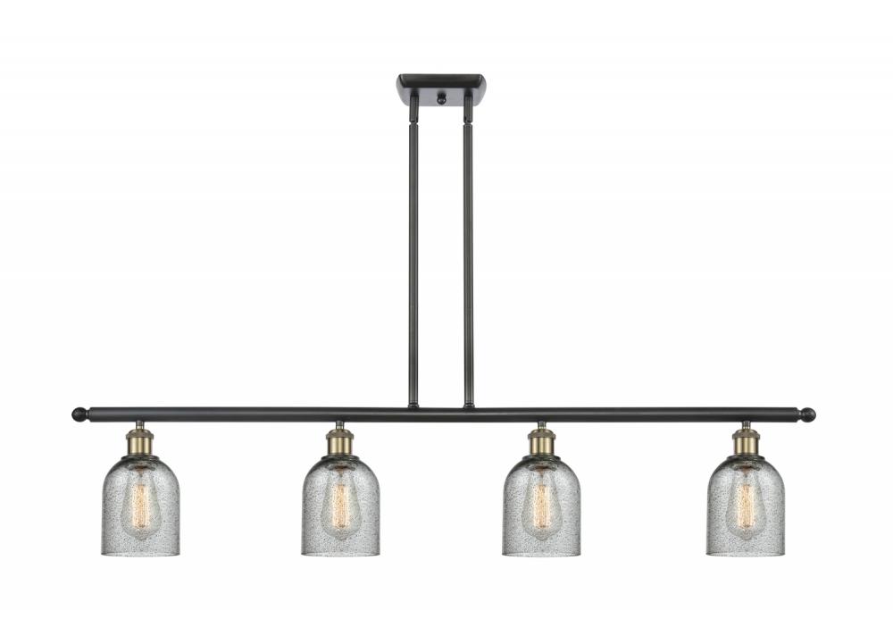 Caledonia - 4 Light - 48 inch - Black Antique Brass - Cord hung - Island Light