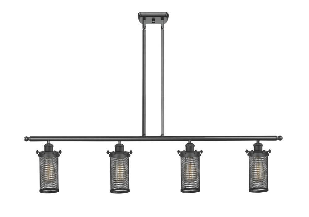 Bleecker - 4 Light - 48 inch - Brushed Satin Nickel - Cord hung - Island Light