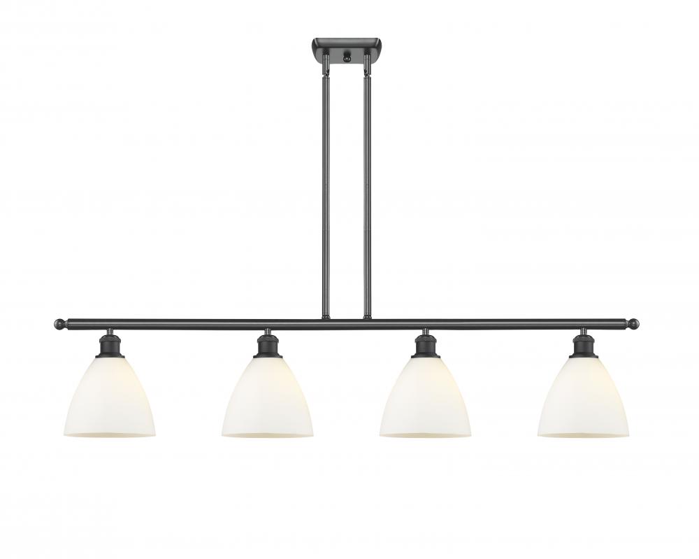 Bristol - 4 Light - 48 inch - Matte Black - Cord hung - Island Light