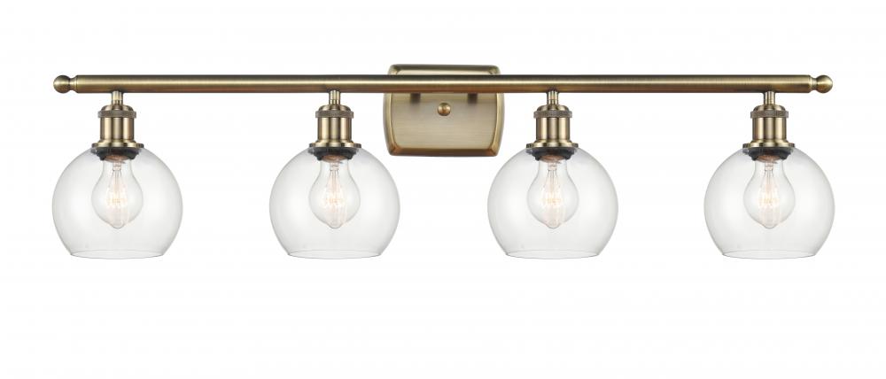 Athens - 4 Light - 36 inch - Antique Brass - Bath Vanity Light